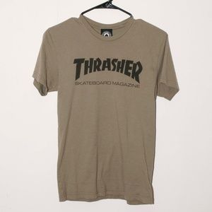 Thrasher Skate Mag Olive Boyfriend Fit T-Shirt